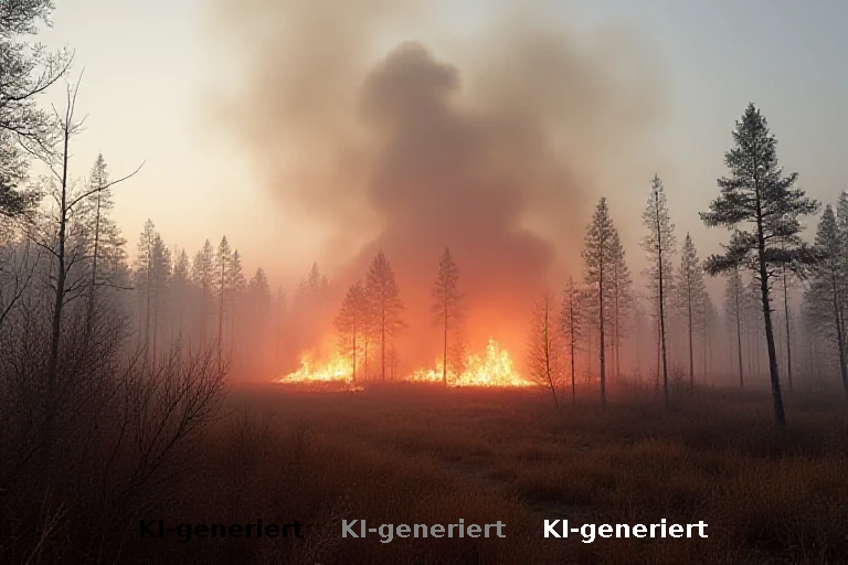 Gefahr durch Altlast: Waldbrand auf belastetem Militärgelände in Jüterbog