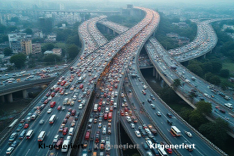Neue Delhi-Autobahn: Stau statt Versprechen Behörden prüfen Engpässe