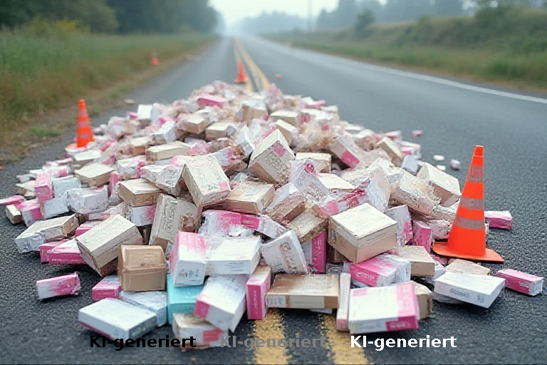 Vollständiger Ladungsdiebstahl von Kosmetikartikeln auf der A2